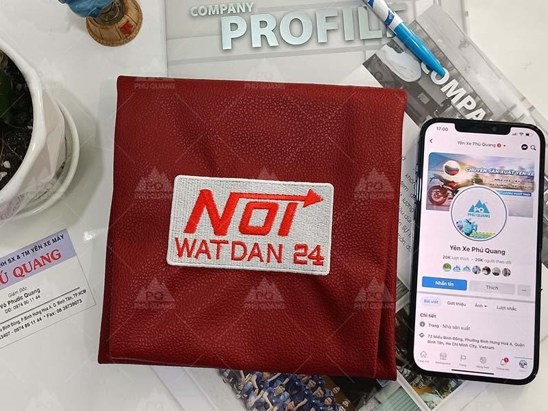 Hình ảnh tham khảo - Bọc yên xe máy simili thêu noi công ty Phú Quang